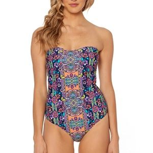 NWOT Pink Envelope Bandeau Bathing Suit - L